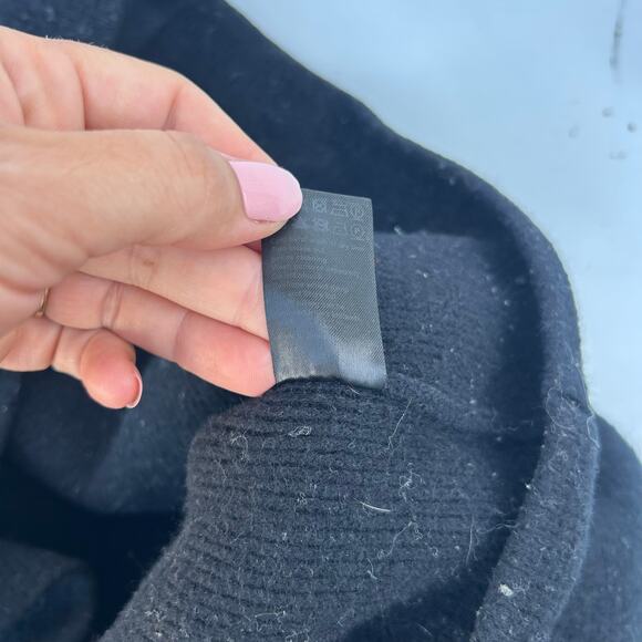 ME+EM Dramatic Sleeve Crop Knit Jacket Cardigan Black XS Wool Cashmere Sweater - Picture 11 of 11